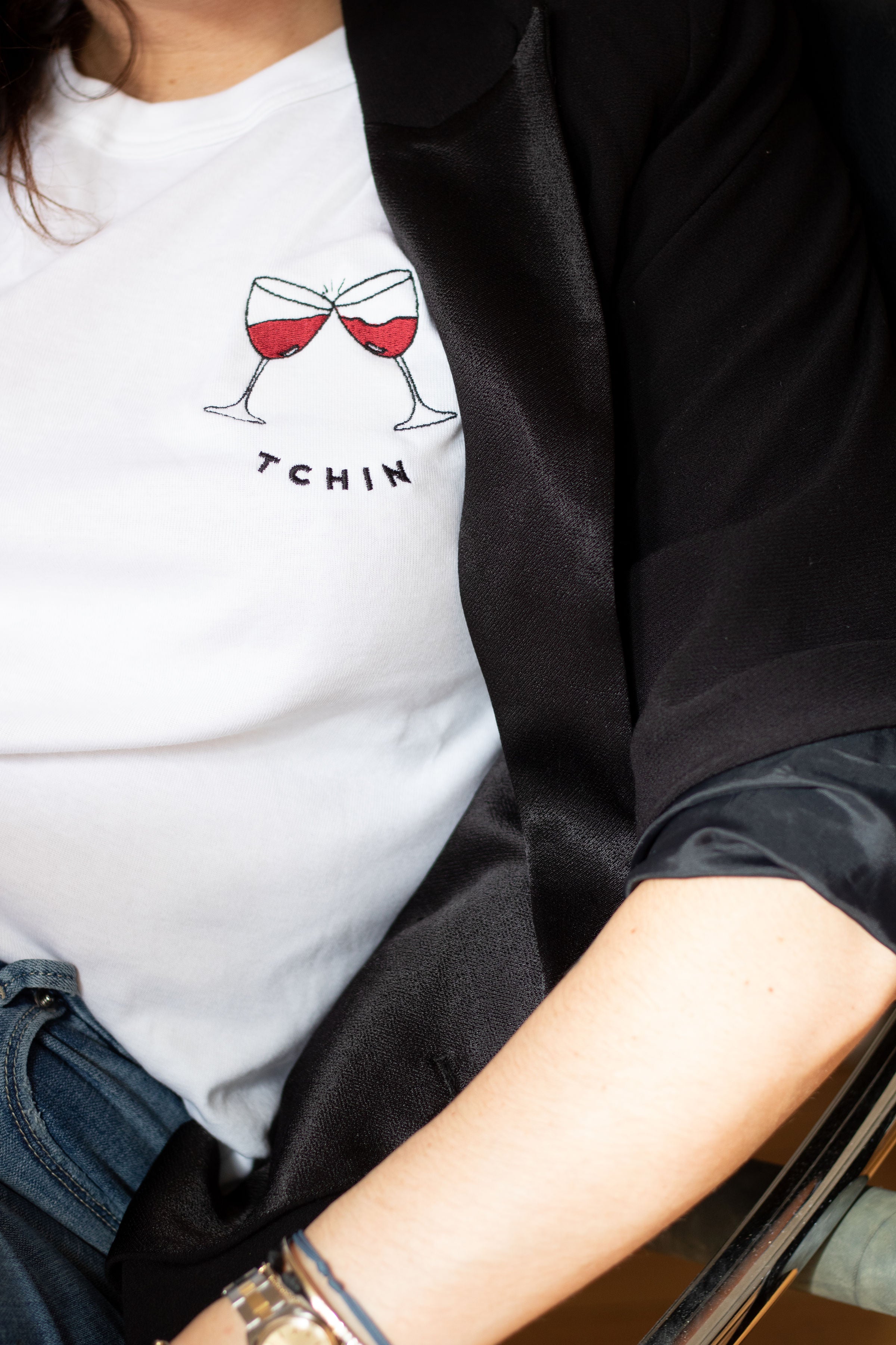 TEE-SHIRT BLANC TCHIN