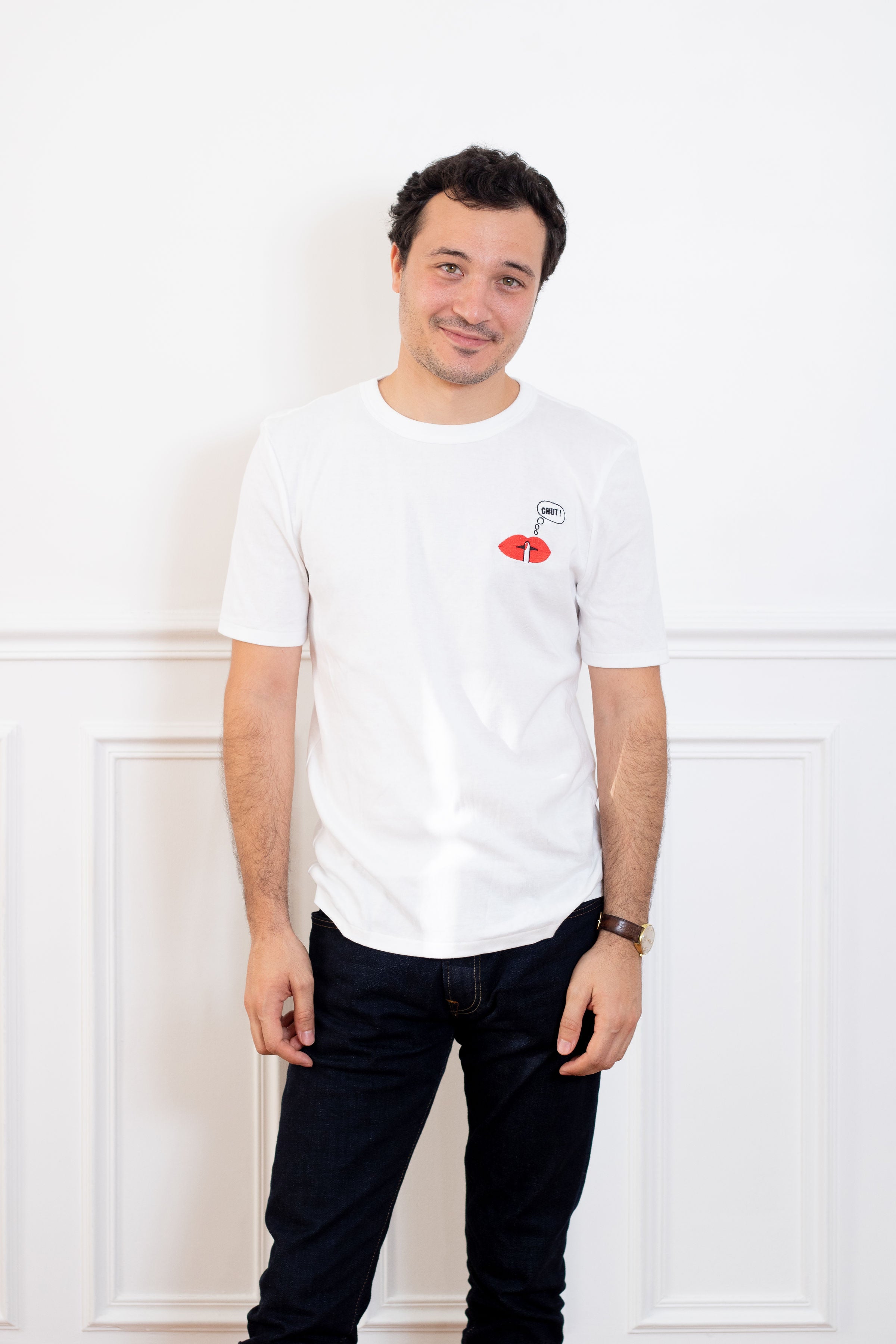 TEE-SHIRT BLANC CHUT