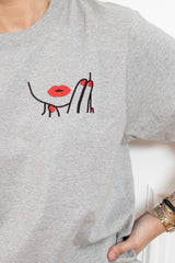 TEE-SHIRT GRIS LEVRES