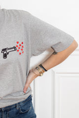 TEE-SHIRT GRIS PISTOLET