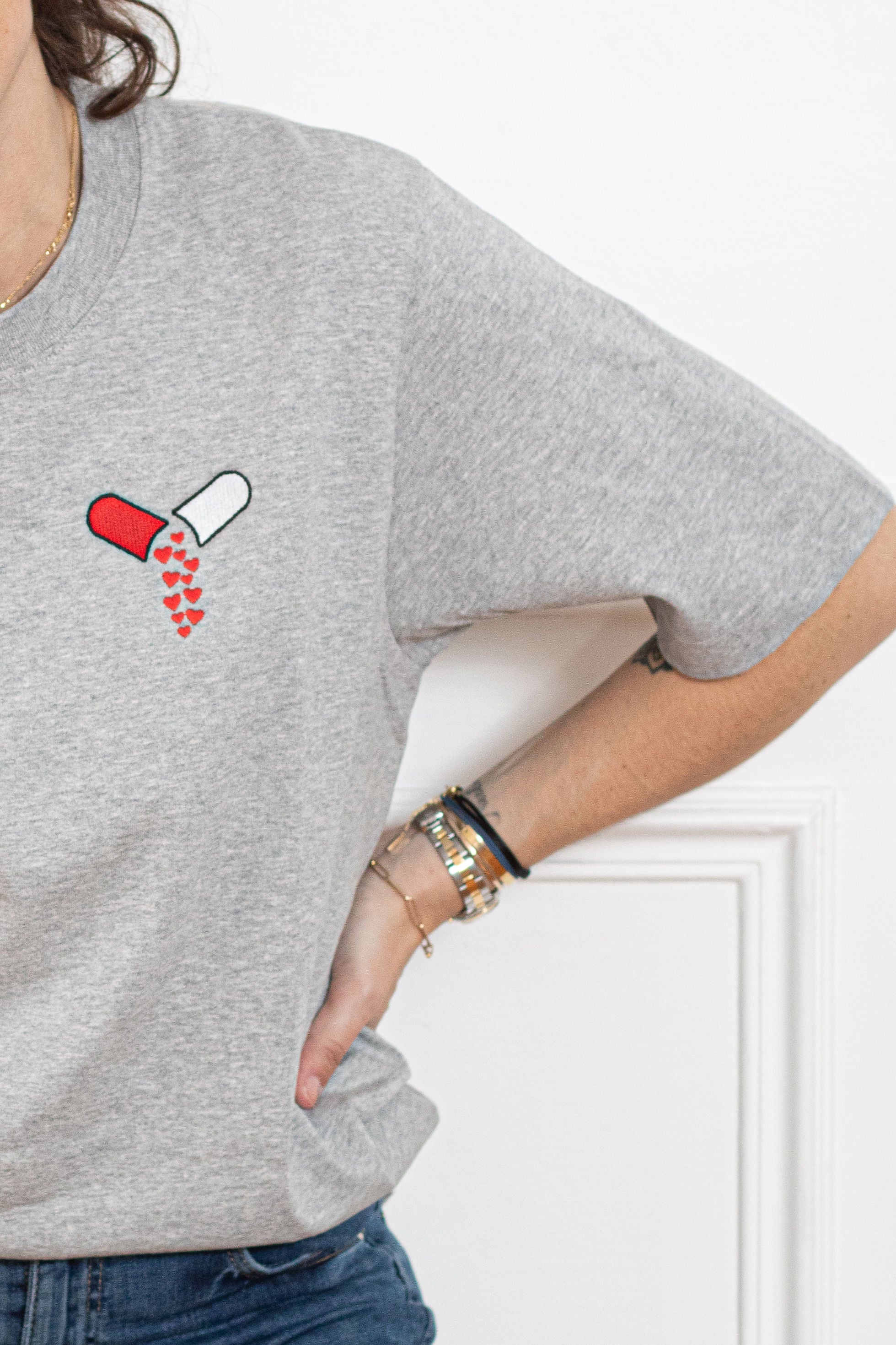 TEE-SHIRT GRIS GELULE