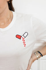 TEE-SHIRT BLANC GELULE