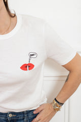 TEE-SHIRT BLANC CHUT