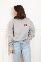 SWEAT GRIS LANGUE