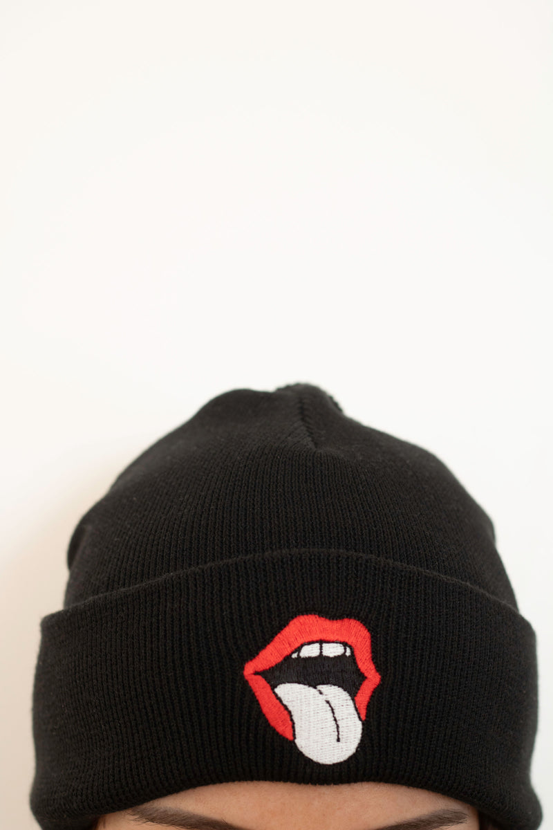 BONNET NOIR LANGUE
