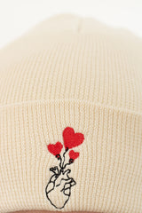BONNET BLANC COEUR COEUR