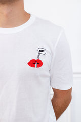 TEE-SHIRT BLANC CHUT