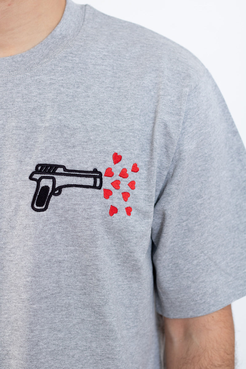 TEE-SHIRT GRIS PISTOLET
