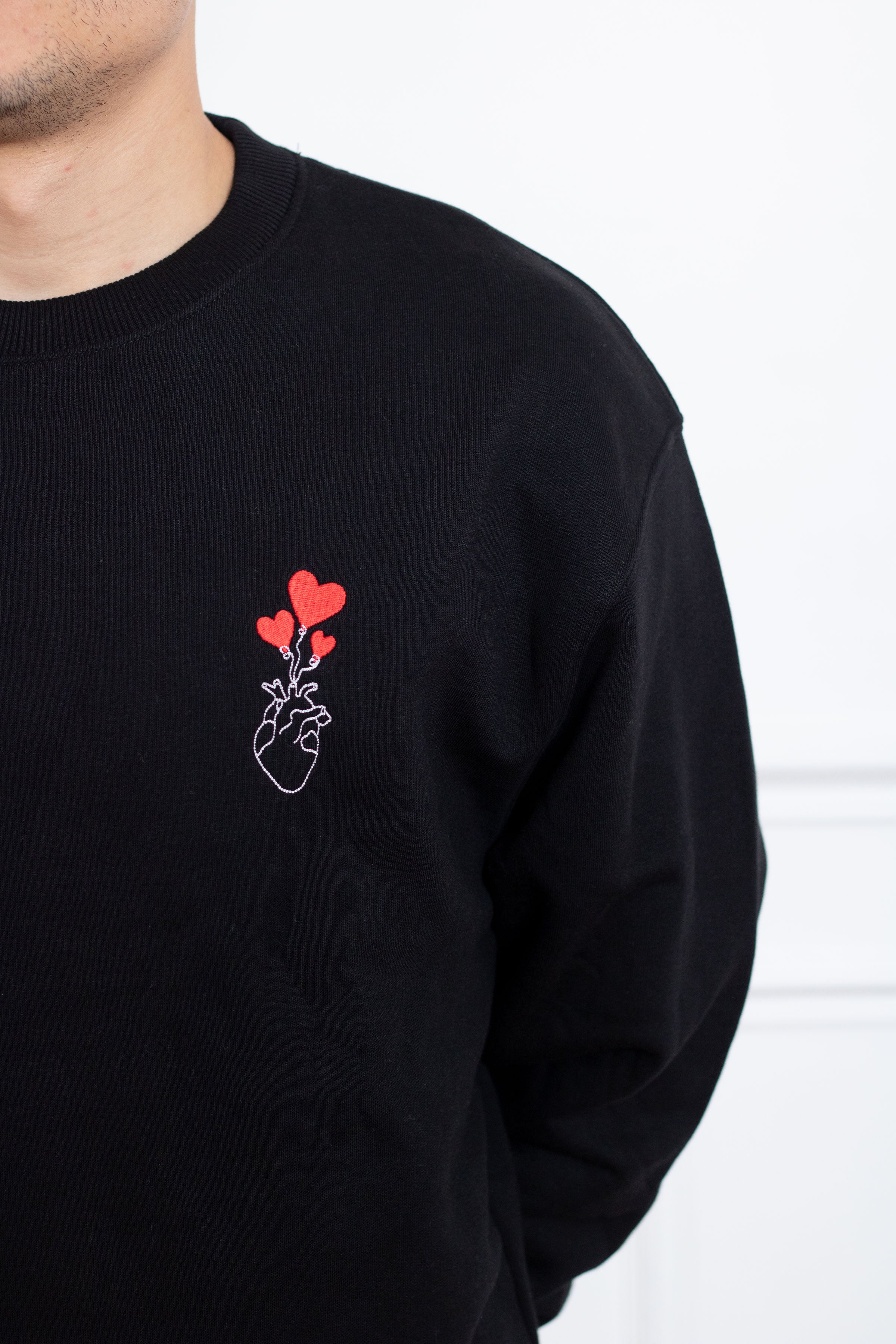 SWEAT NOIR COEUR COEUR