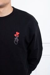 SWEAT NOIR COEUR COEUR