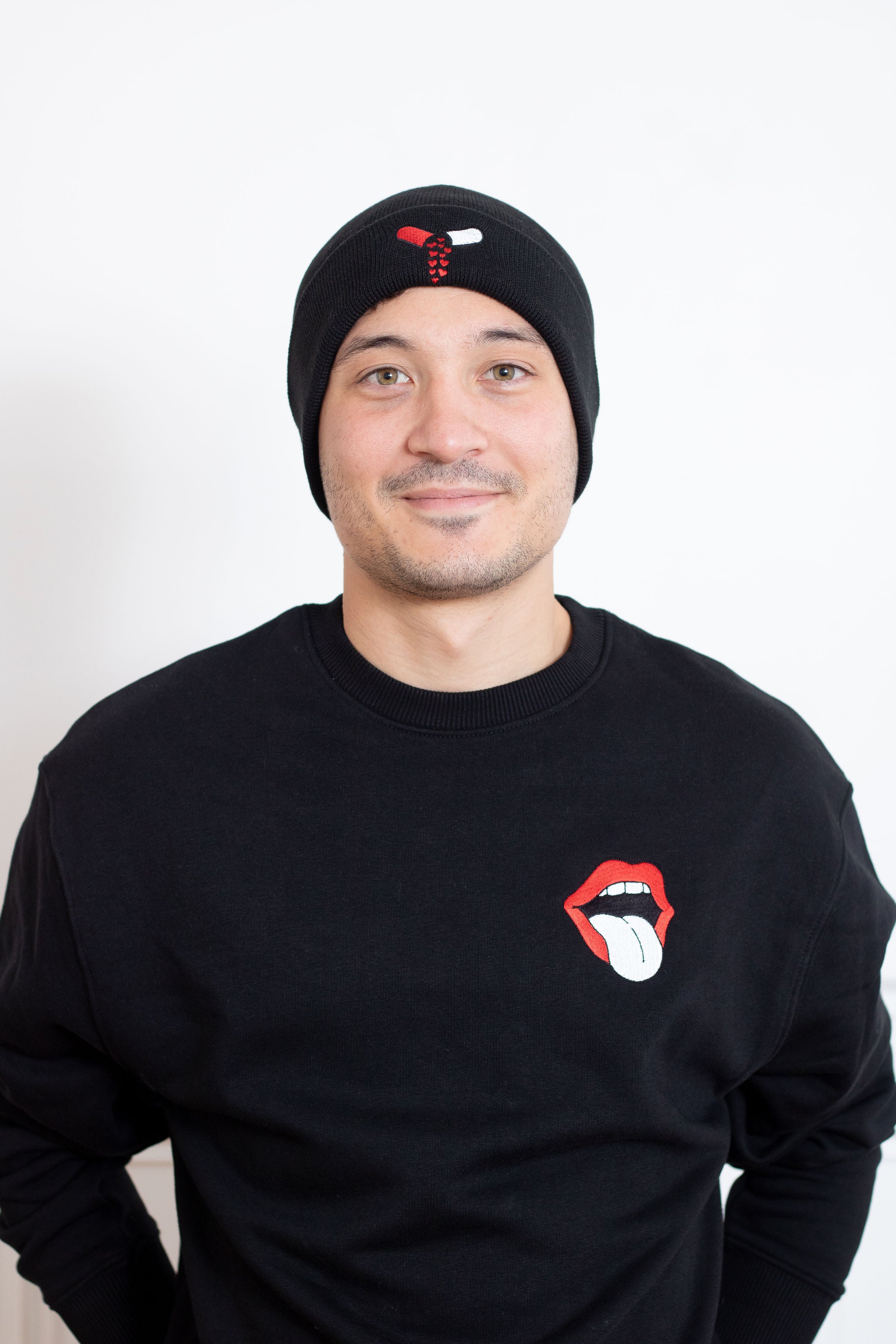 SWEAT NOIR LANGUE