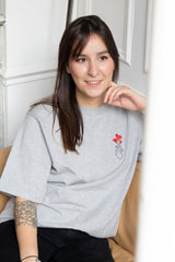 TEE-SHIRT GRIS COEUR COEUR
