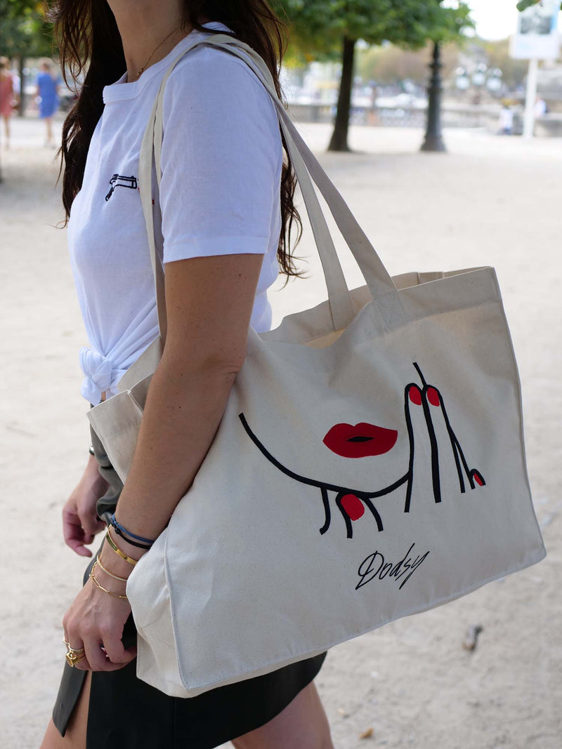 Tote Bag grand format "LEVRES"