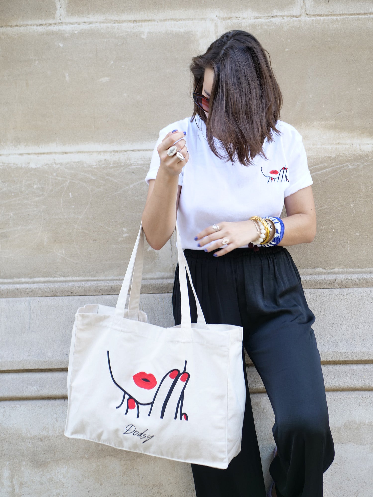 Tote Bag grand format "LEVRES"