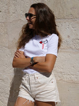 TEE-SHIRT BLANC GELULE