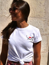 TEE-SHIRT BLANC LEVRES